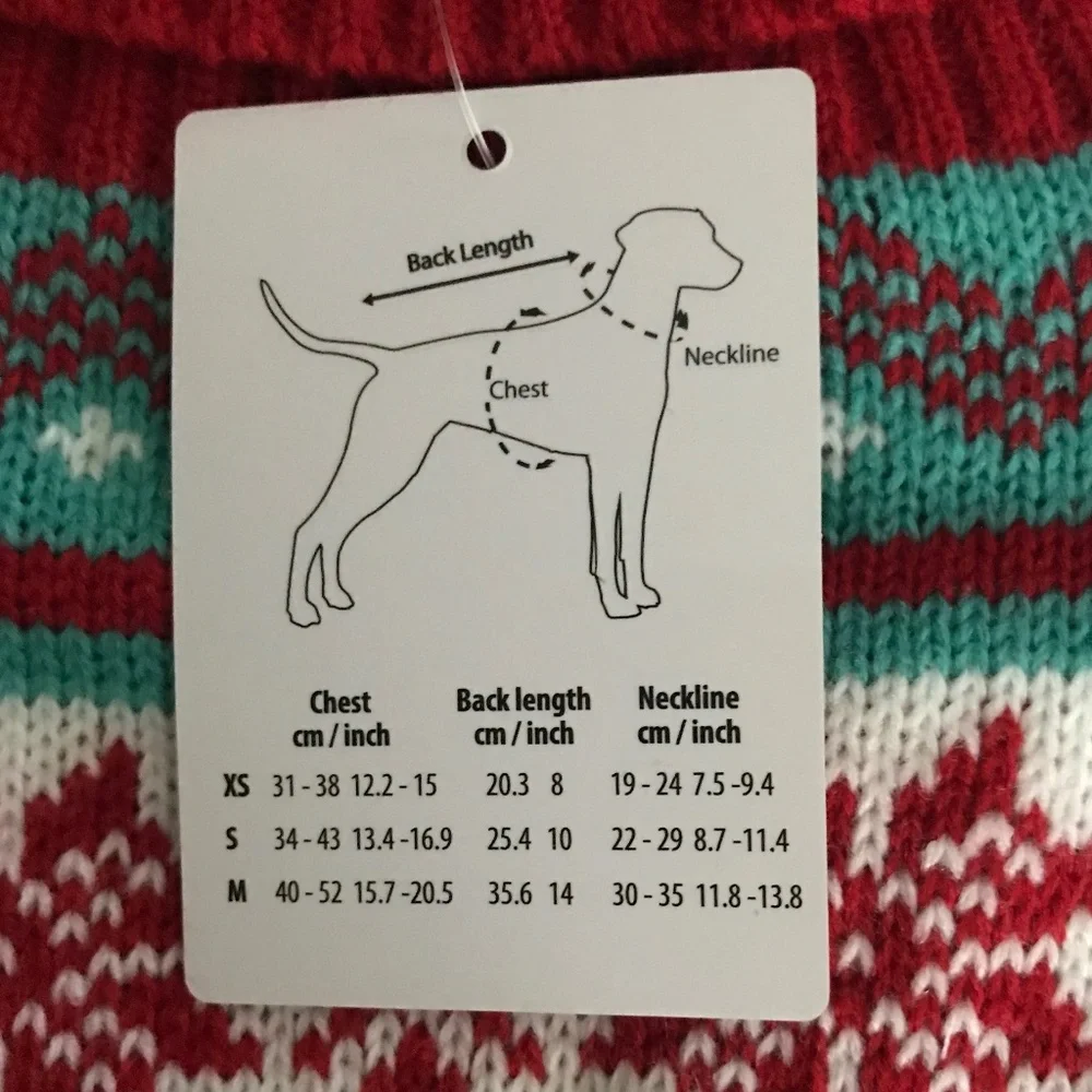 Pet Central Holiday Snowflake Dog Sweater NEW Size S